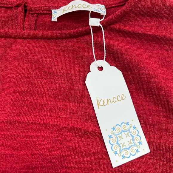 Kenoce Knit Mini Dress With Waist Tie - Picture 8 of 10